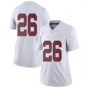 NCAA Women's Alabama Crimson Tide #26 Marcus Banks Stitched College Nike Authentic No Name White Football Jersey FZ17W37ME